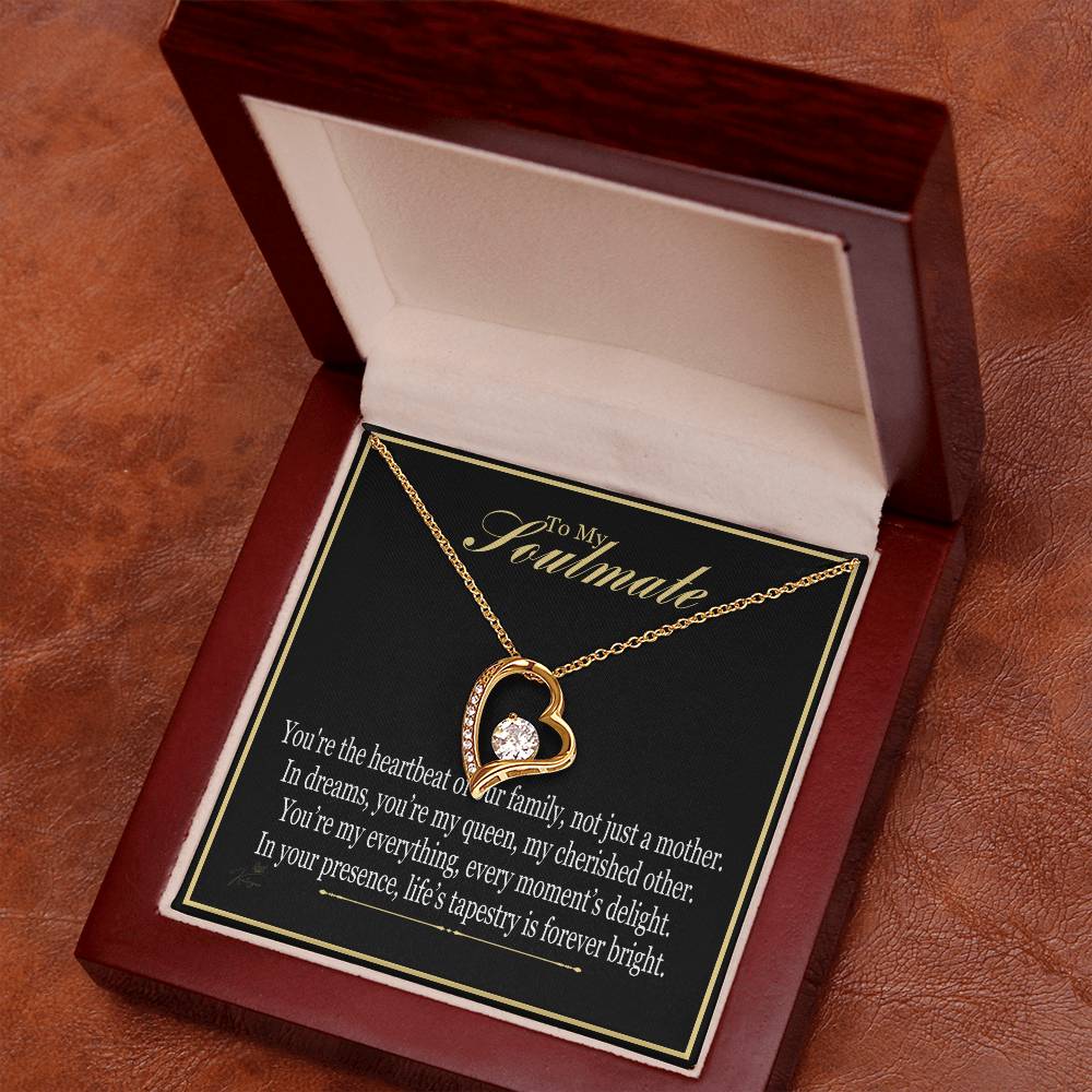 To My Soulmate - You're The Heartbeat Of Our Family - Forever Love Necklace