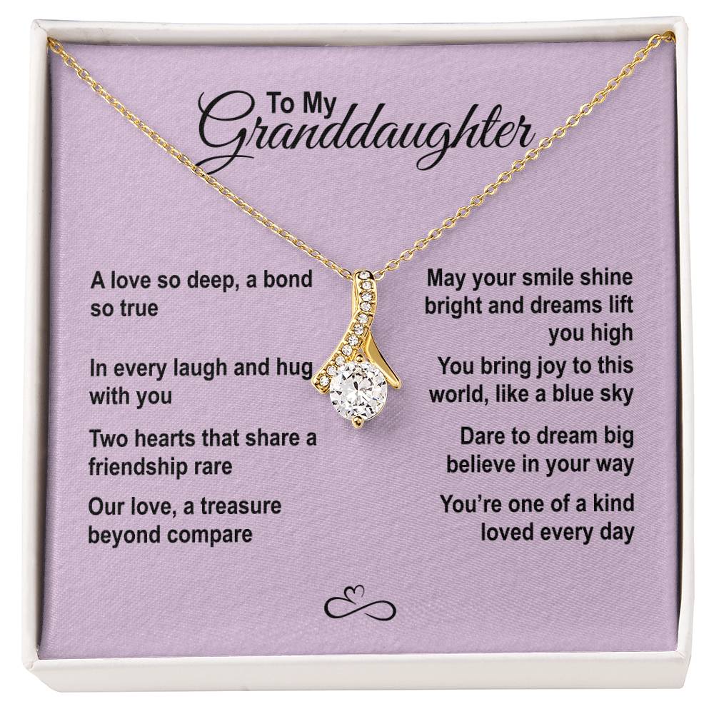 To My Granddaughter - A Love So Deep - Alluring Beauty Necklace