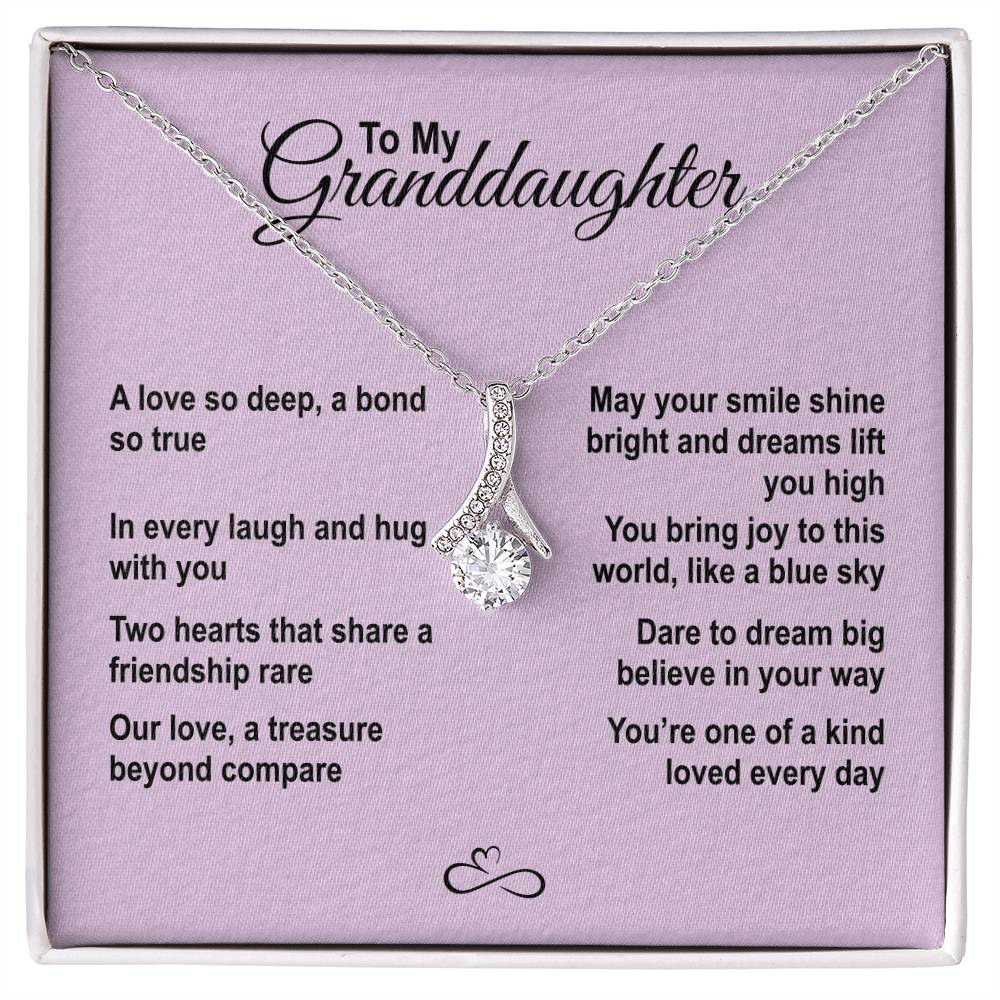 To My Granddaughter - A Love So Deep - Alluring Beauty Necklace