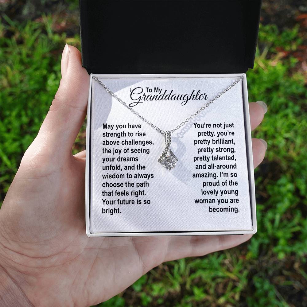 To My Granddaughter - May You Have Strength - Alluring Beauty Necklace