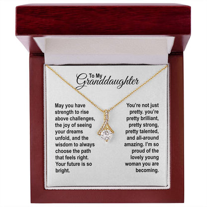 To My Granddaughter - May You Have Strength - Alluring Beauty Necklace