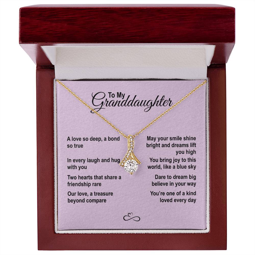 To My Granddaughter - A Love So Deep - Alluring Beauty Necklace