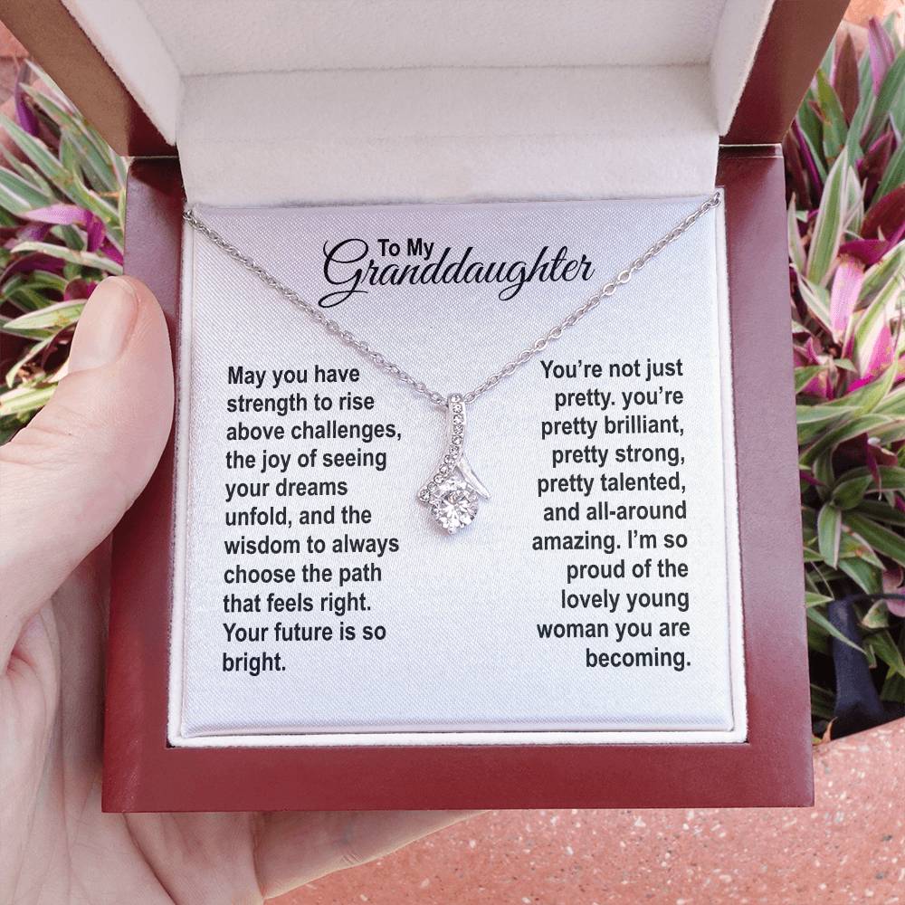 To My Granddaughter - May You Have Strength - Alluring Beauty Necklace