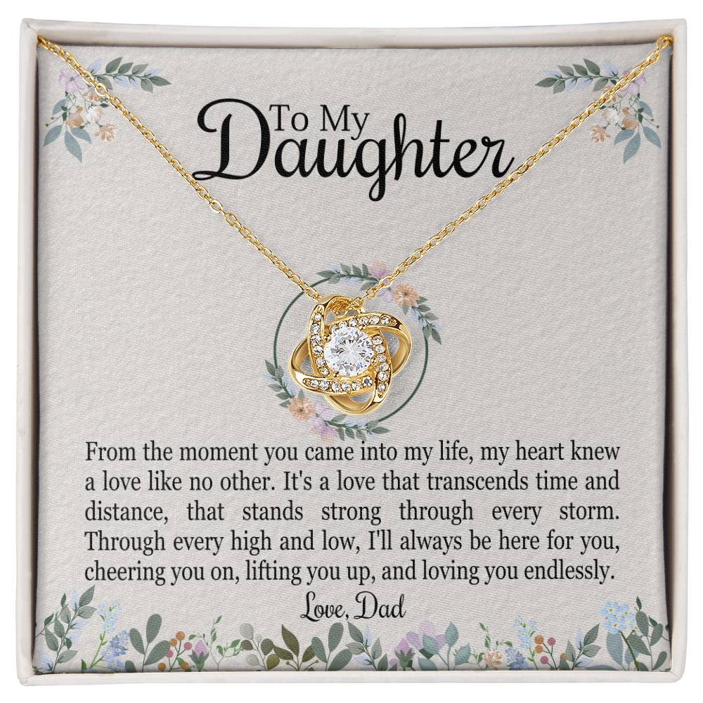 To My Daughter - From The Moment You Came Into My Life - Love Knot Necklace