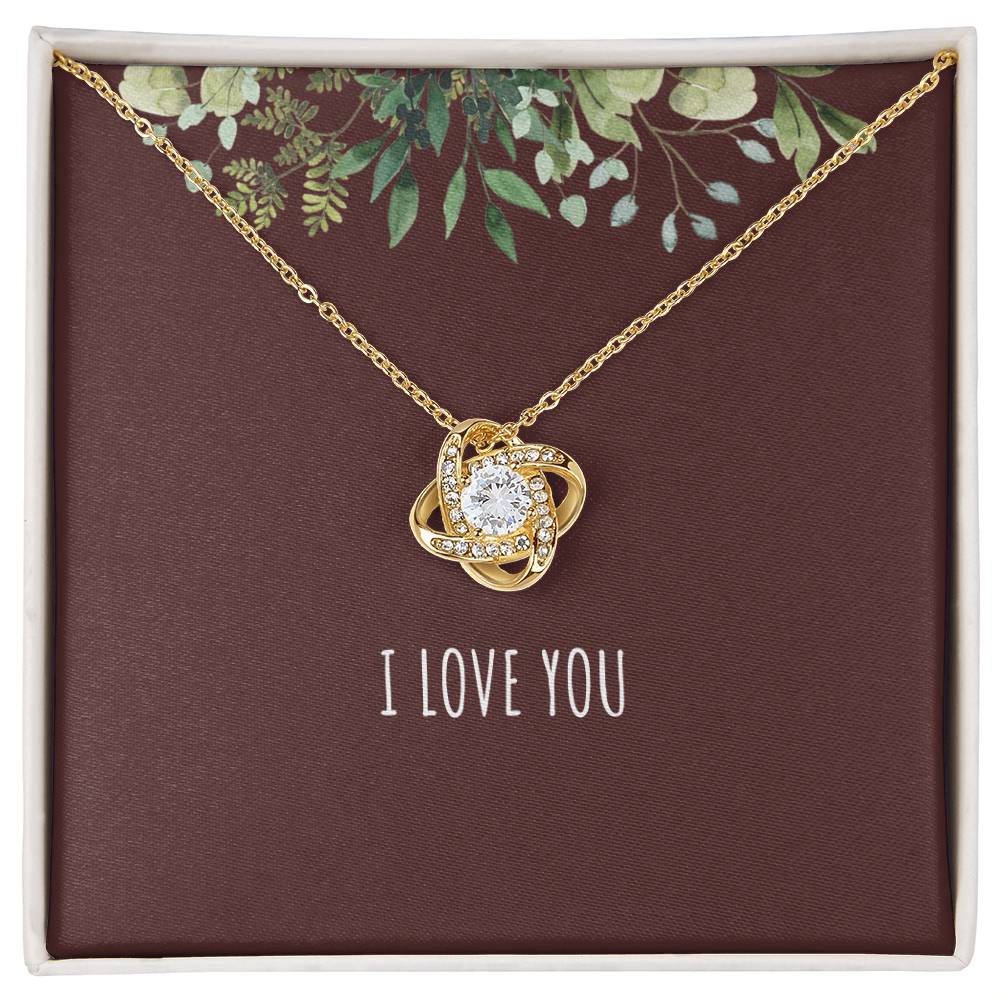 I Love You - Love Knot Necklace