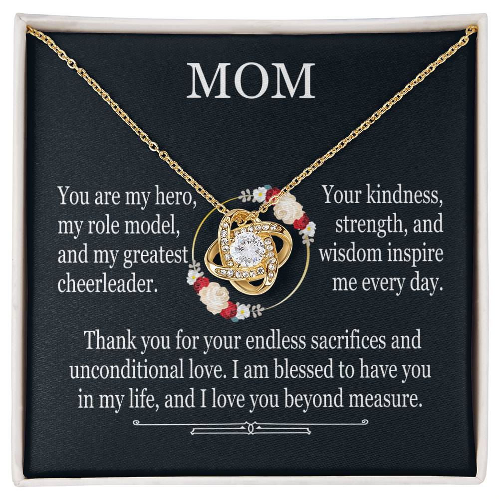 To Mom - You Are My Hero, My Role Model - Love Knot Necklace