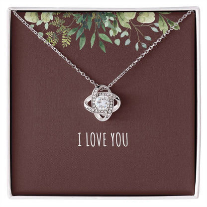 I Love You - Love Knot Necklace