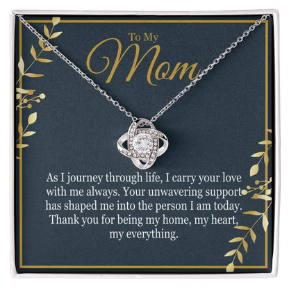 To My Mom - As I Journey Through Life - Love Knot Necklace