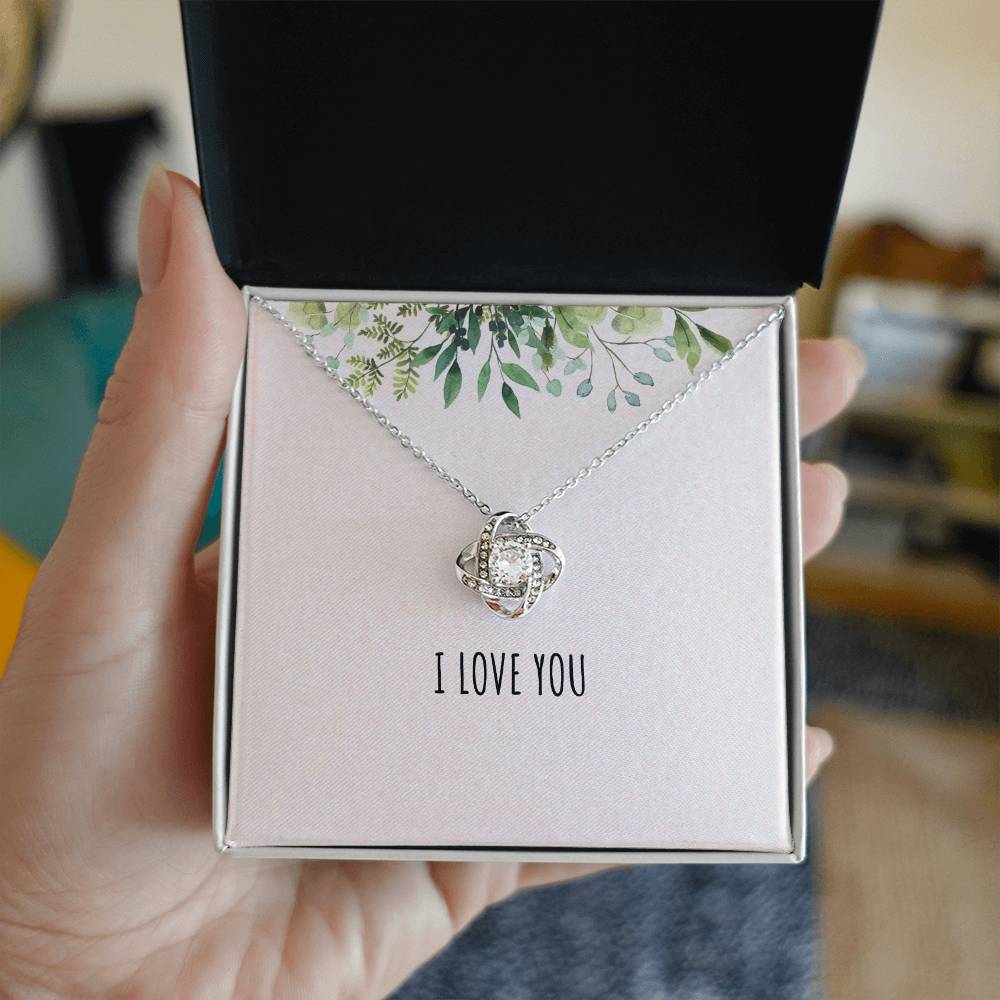 To My Soulmate - I Love You - Love Knot Necklace