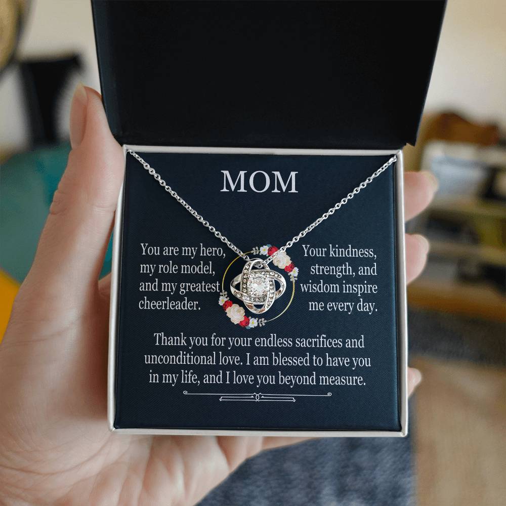 To Mom - You Are My Hero, My Role Model - Love Knot Necklace