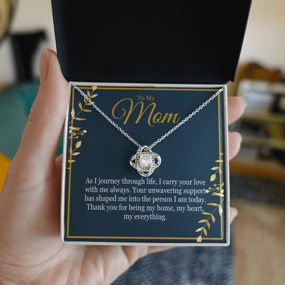 To My Mom - As I Journey Through Life - Love Knot Necklace