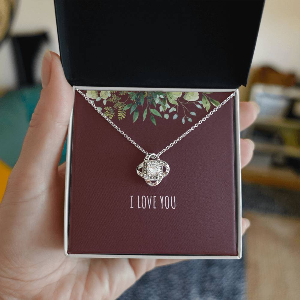 I Love You - Love Knot Necklace