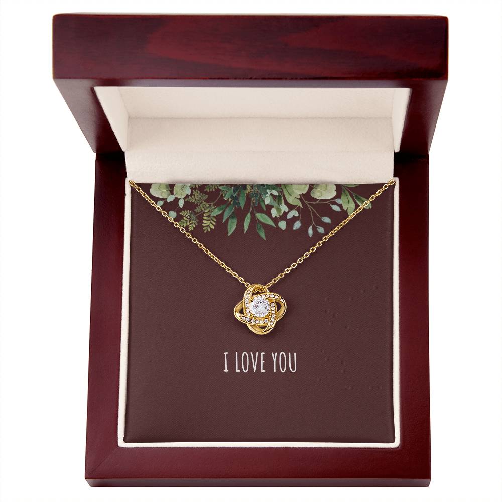 I Love You - Love Knot Necklace