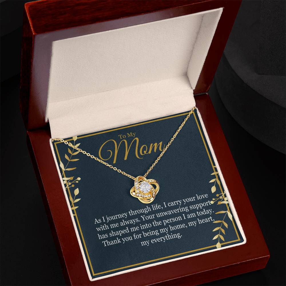 To My Mom - As I Journey Through Life - Love Knot Necklace