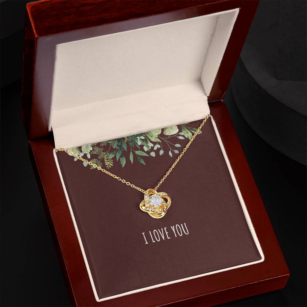 I Love You - Love Knot Necklace