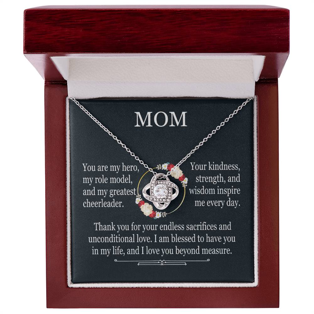 To Mom - You Are My Hero, My Role Model - Love Knot Necklace