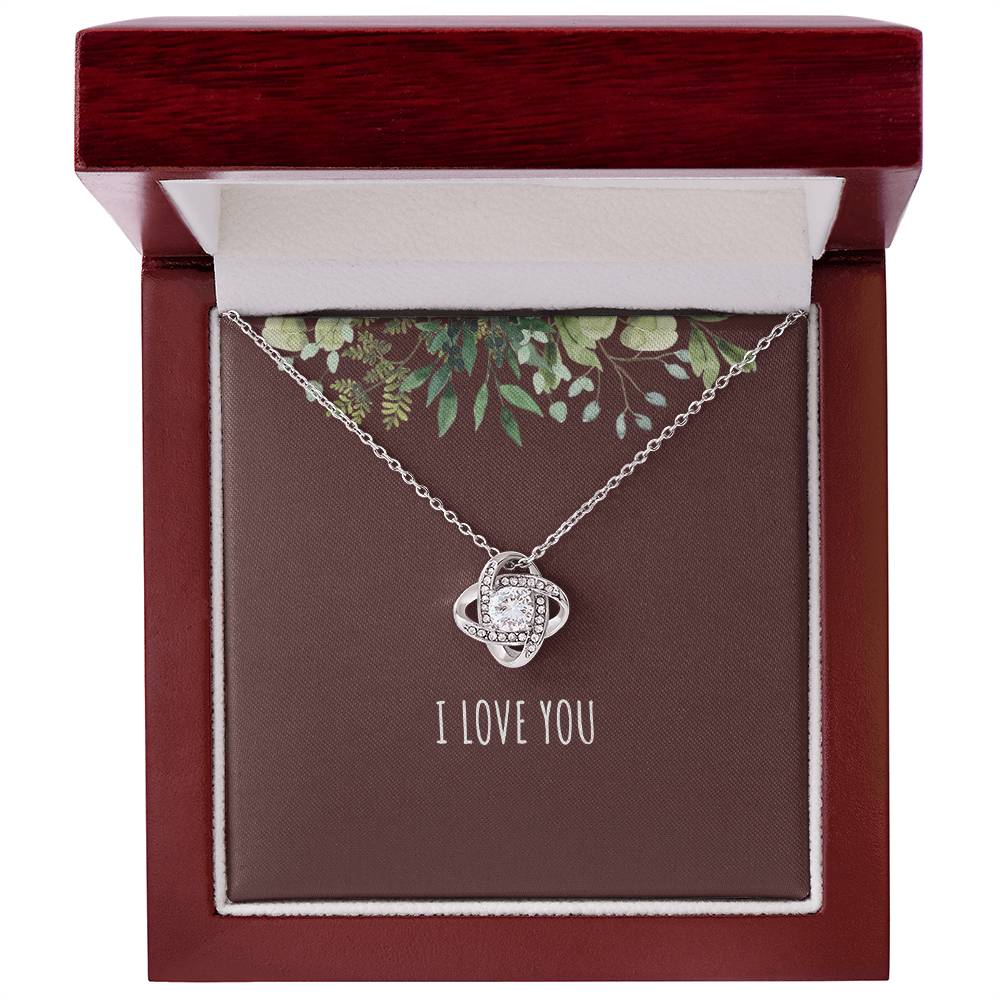 I Love You - Love Knot Necklace