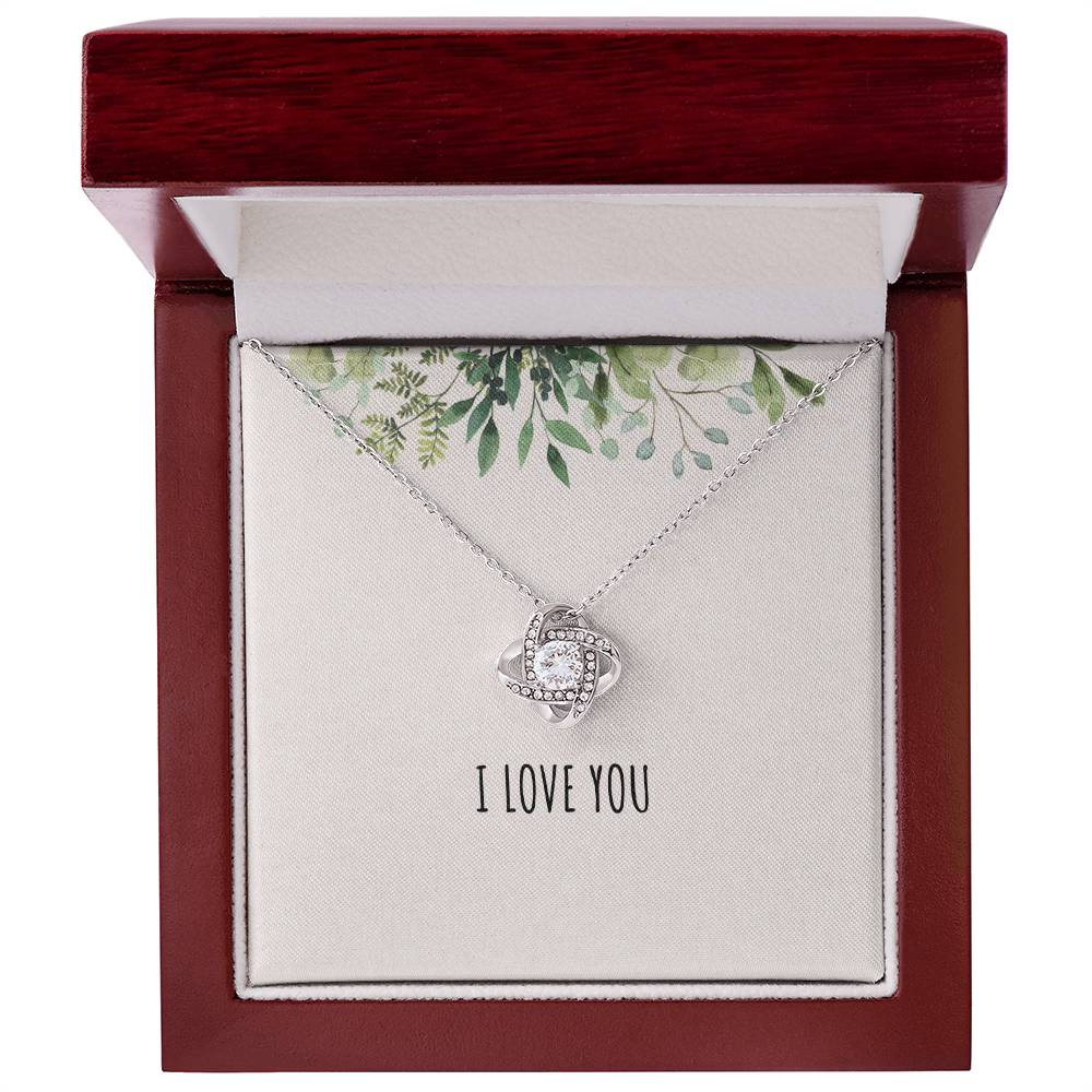 To My Wife - I Love You - Love Knot Necklace