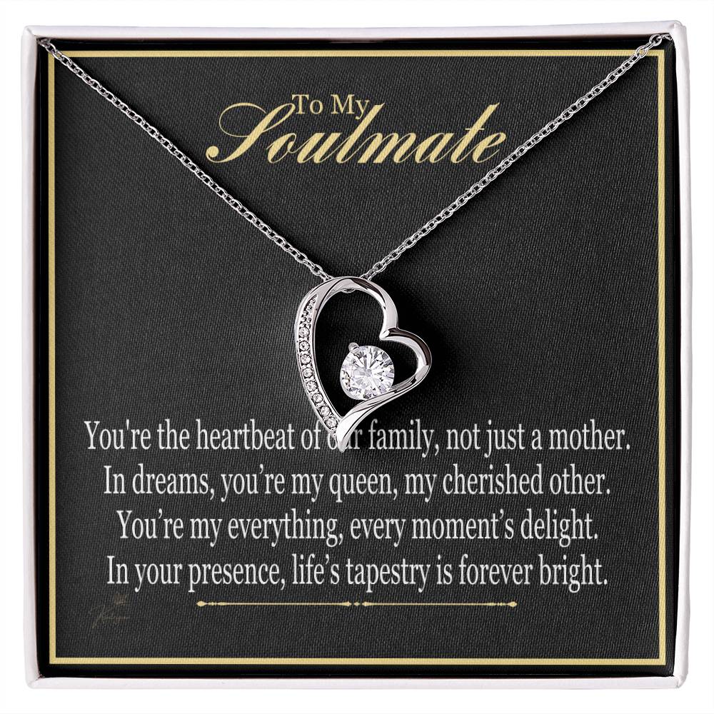 To My Soulmate - You're The Heartbeat Of Our Family - Forever Love Necklace