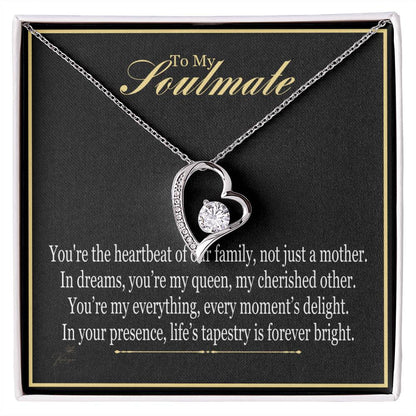 To My Soulmate - You're The Heartbeat Of Our Family - Forever Love Necklace