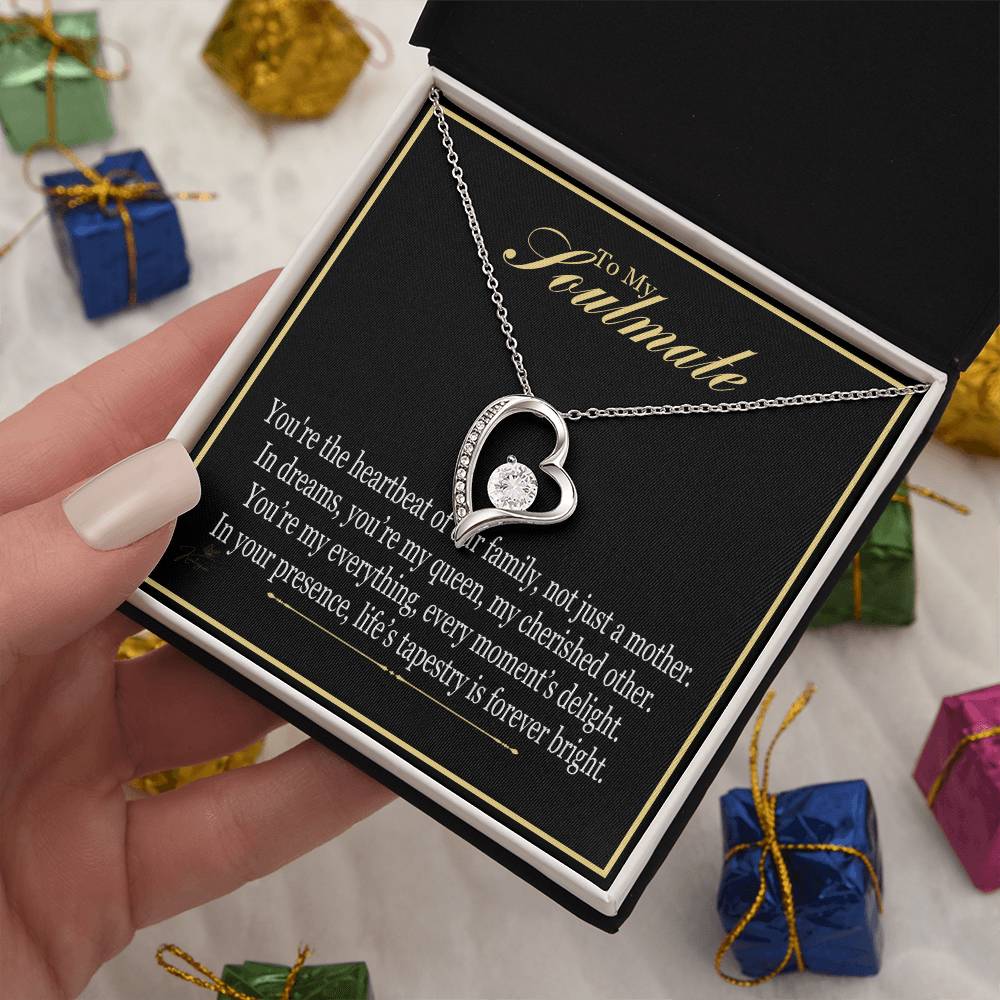 To My Soulmate - You're The Heartbeat Of Our Family - Forever Love Necklace