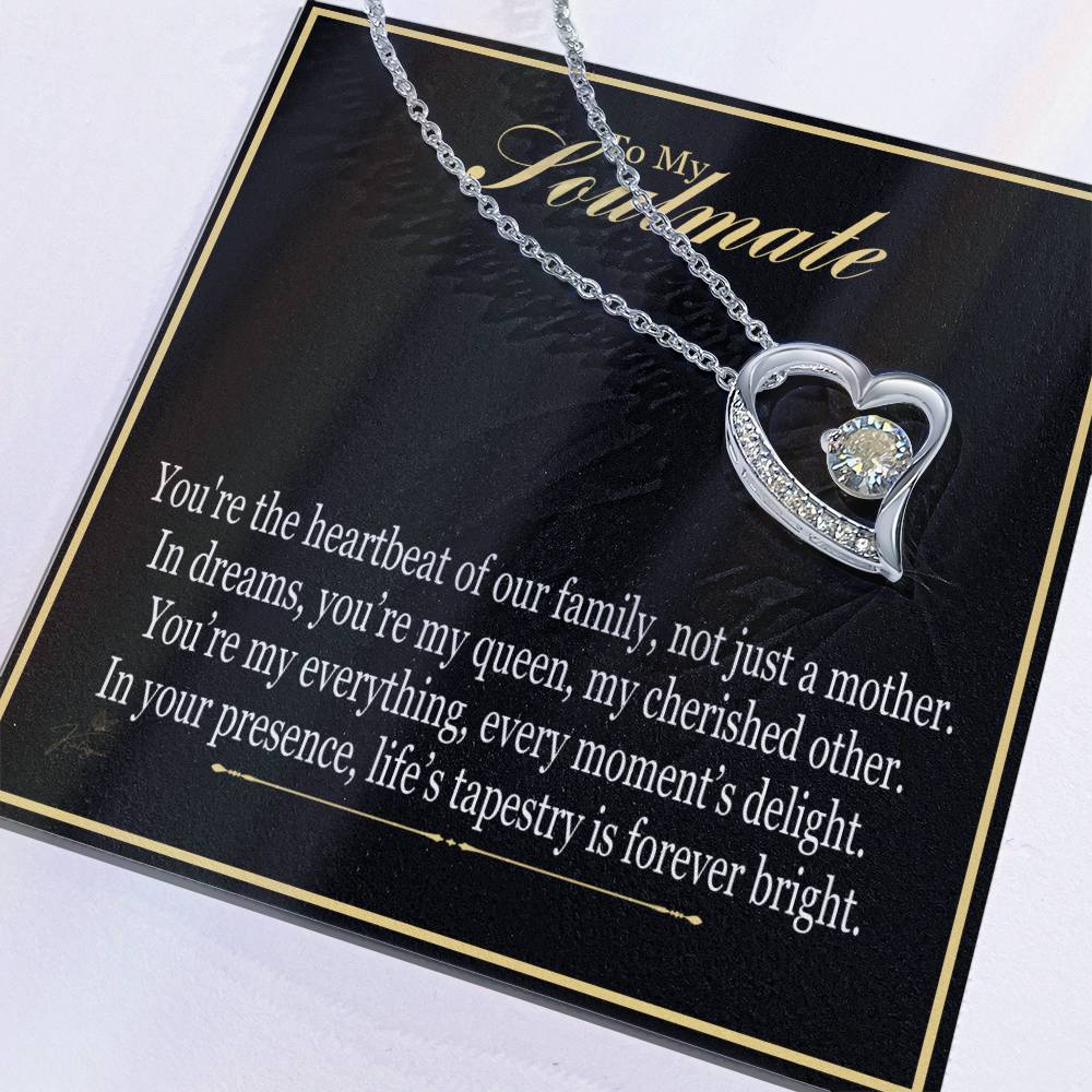 To My Soulmate - You're The Heartbeat Of Our Family - Forever Love Necklace