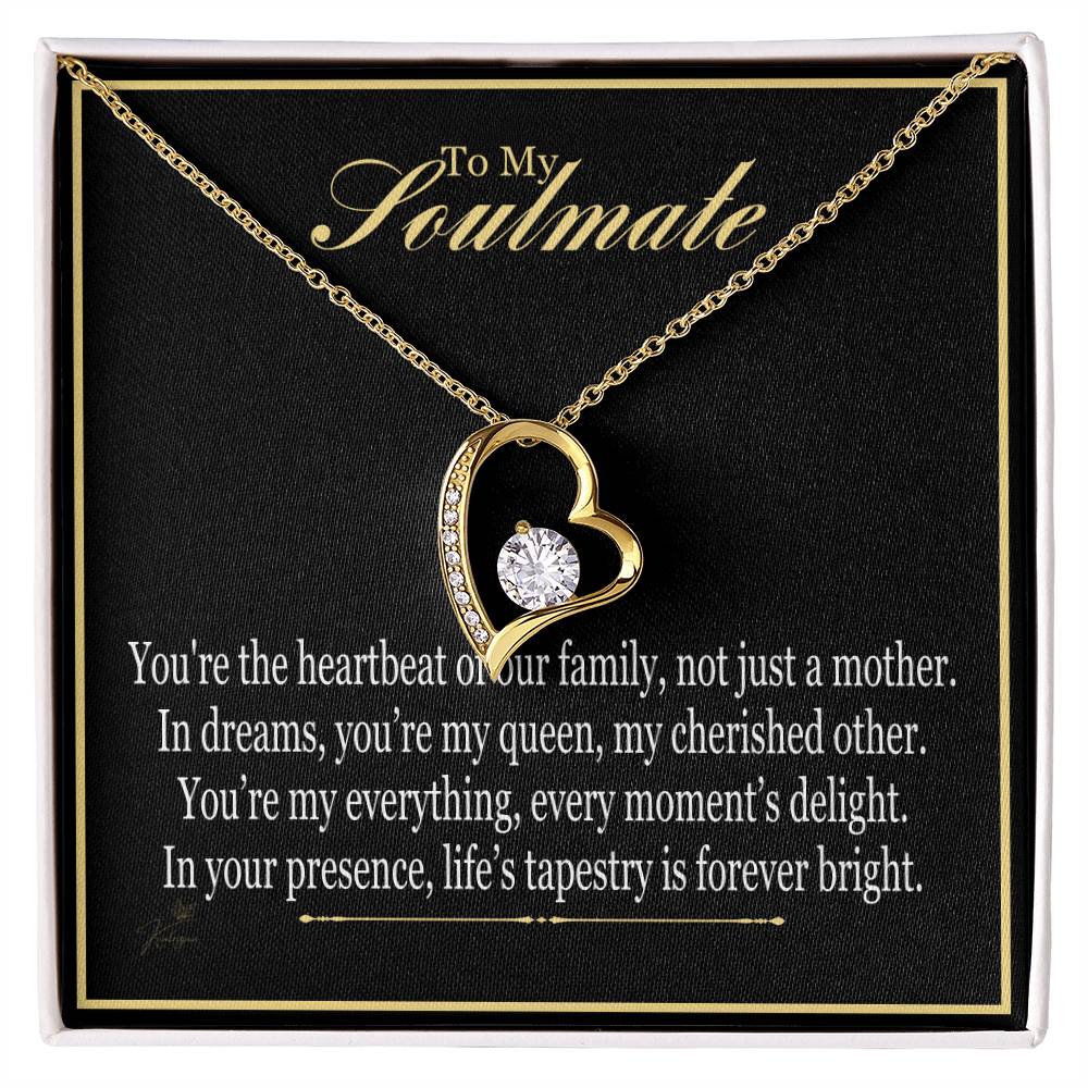 To My Soulmate - You're The Heartbeat Of Our Family - Forever Love Necklace